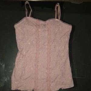 Pink lace top